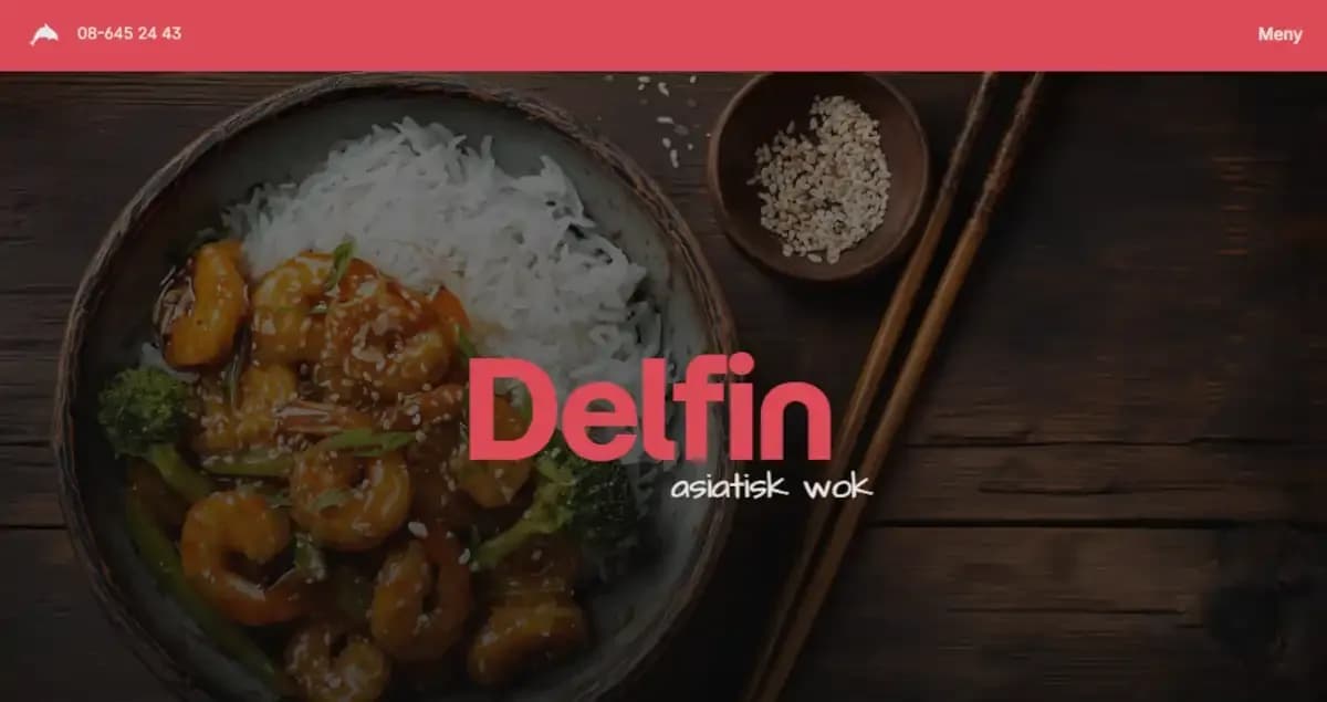 Delfin asiatisk wok